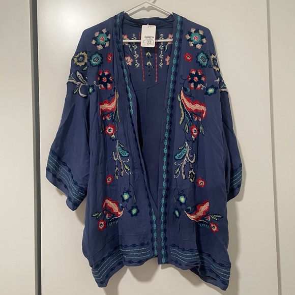NWT Curations Embroidered Gauzy Kimono - Picture 7 of 7